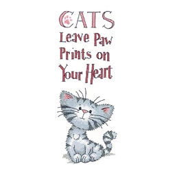 Heritage Cats Paw Prints - Aida Cross Stitch Kit