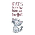 Image of Heritage Cats Paw Prints - Evenweave Cross Stitch Kit