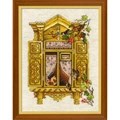 Image of RIOLIS Window with Sparrows Cross Stitch Kit