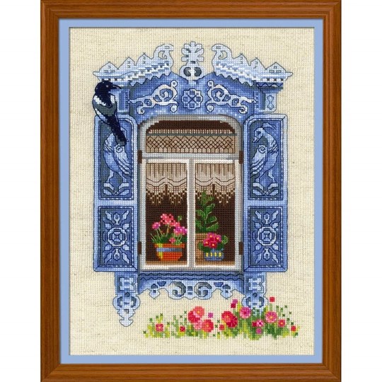 Image 1 of RIOLIS Window with Magpie Cross Stitch Kit