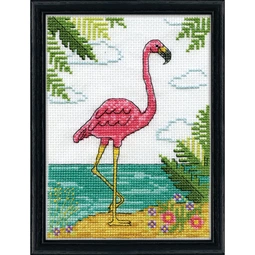 Design Works Crafts Flamingo Cross Stitch Kit