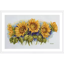 Merejka Bright Sunflowers Cross Stitch Kit