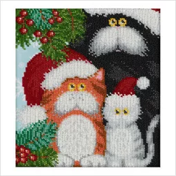 VDV Christmas Cats Embroidery Kit