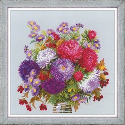 RIOLIS Bouquet with Asters Cross Stitch Kit