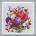 Image of RIOLIS Bouquet with Asters Cross Stitch Kit