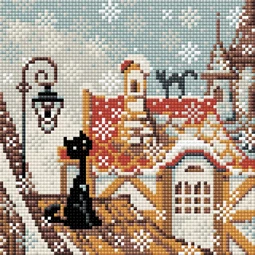 RIOLIS City and Cats Winter Diamond Mosaic Kit