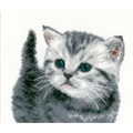 Image of Vervaco Grey Tiger Kitten Cross Stitch