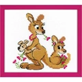 Image of RIOLIS Kangaroo Family Cross Stitch Kit