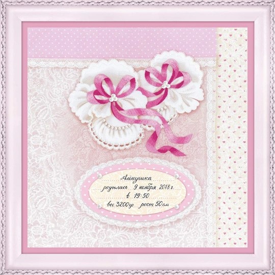 Image 1 of RIOLIS Baby Girl Bootees Embroidery Kit