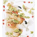 Image of Lanarte Strawberries and Birds Cross Stitch Kit