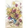 Image of Lanarte Flowers and Lapwing Cross Stitch Kit