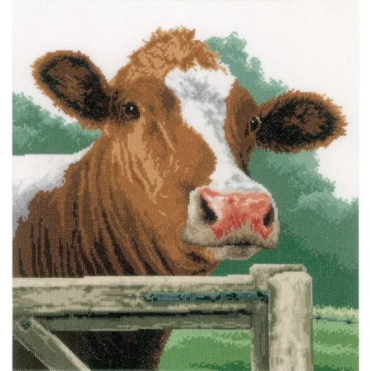 Image 1 of Lanarte Wondering Cow - Evenweave Cross Stitch Kit
