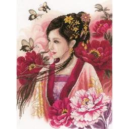 Lanarte Asian Lady in Pink Cross Stitch Kit