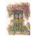 Image of Lanarte Flower Balcony Cross Stitch Kit