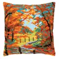 Image of Vervaco Autumn Landscape Cushion Cross Stitch Kit