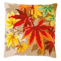 Image of Vervaco Autumn Leaves Cushion Cross Stitch Kit