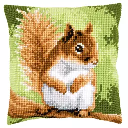 Vervaco Squirrel Cushion Cross Stitch Kit
