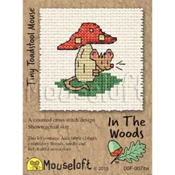 Mouseloft Tiny Toadstool Mouse Cross Stitch Kit