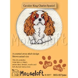 Image 1 of Mouseloft Cavalier King Charles Spaniel Cross Stitch Kit