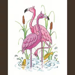 Heritage Flamingos Cross Stitch Kit