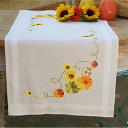Vervaco Sunflowers Runner Cross Stitch Kit