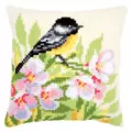 Image of Vervaco Bird and Blossom Cushion Cross Stitch Kit