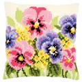 Image of Vervaco Violets Cushion Cross Stitch Kit