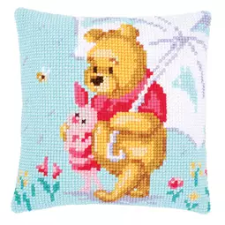Vervaco Winnie in the Rain Cushion Cross Stitch Kit