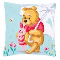 Image of Vervaco Winnie in the Rain Cushion Cross Stitch Kit