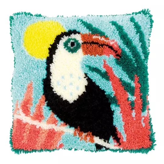 Image 1 of Vervaco Toucan Latch Hook Cushion Kit