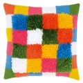 Image of Vervaco Bright Squares with Back Latch Hook Cushion Kit