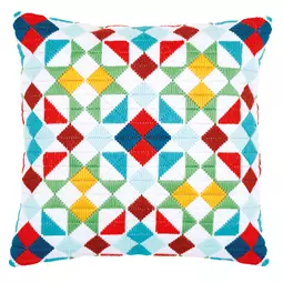 Vervaco Rhombuses Cushion Long Stitch Kit