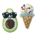 Image of VDV Avocado and Ice Cream Brooches Craft Kit