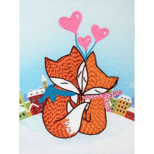 Image 1 of VDV Romance Foxes Embroidery Kit