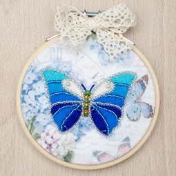 VDV Blue Butterfly Embroidery Kit