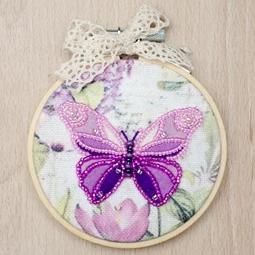 VDV Pink Butterfly Embroidery Kit