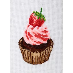 VDV Cupcake - Strawberry Cross Stitch Kit