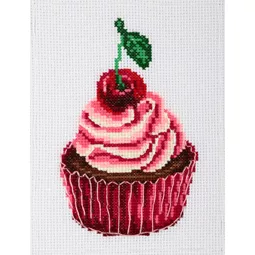 VDV Cupcake - Cherry Cross Stitch Kit