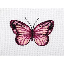 VDV Pink Butterfly Cross Stitch Kit