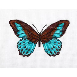 VDV Turquoise Butterfly Cross Stitch Kit