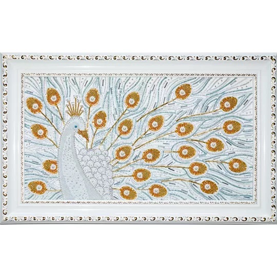 Image 1 of VDV White Peacock Embroidery Kit