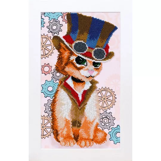 Image 1 of VDV Steampunk Cat Embroidery Kit