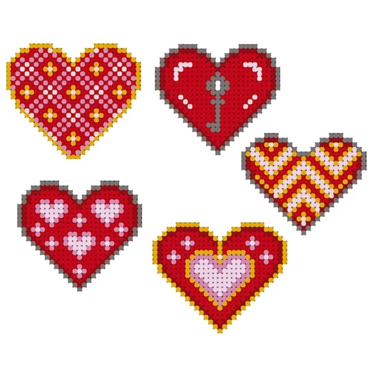 Image 1 of VDV Hearts Embroidery Kit