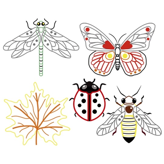 Image 1 of VDV Insects Embroidery Kit