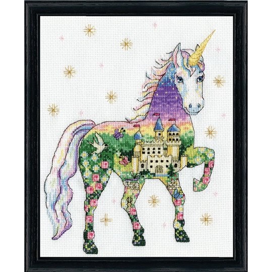 Image 1 of Design Works Crafts Scenic Unicorn Cross Stitch Kit