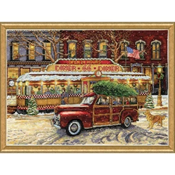 Design Works Crafts Route 66 Christmas Cross Stitch Kit
