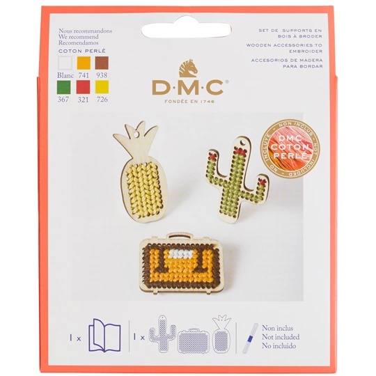 Image 1 of DMC Cool Wooden Shapes to Stitch