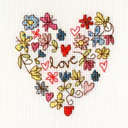 Bothy Threads Sweet Heart Card Wedding Sampler Cross Stitch Kit