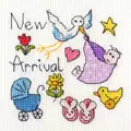 Image of Bothy Threads New Baby Card Cross Stitch Kit