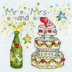 Bothy Threads Cheers Card Wedding Sampler Cross Stitch Kit